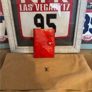 Louis Vuitton Vernis Agenda PM Cherry Red.